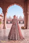 Kb 4110 Heavy Butterfly Twill Net Bridal Anarkali Gown